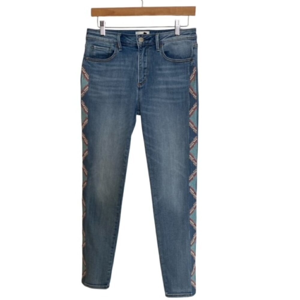 Driftwood Jackie High Rise Embroidered Jeans 27